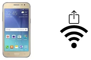 How to generate a QR code with the Wi-Fi password on a Samsung Galaxy J2 DTV