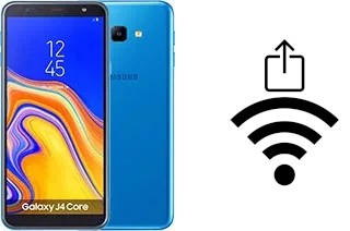 How to generate a QR code with the Wi-Fi password on a Samsung Galaxy J4 Core