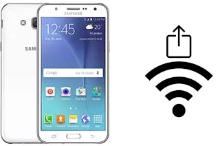 How to generate a QR code with the Wi-Fi password on a Samsung Galaxy J5