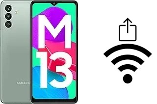 How to generate a Wi-Fi QR code on a Samsung Galaxy M13 (India)