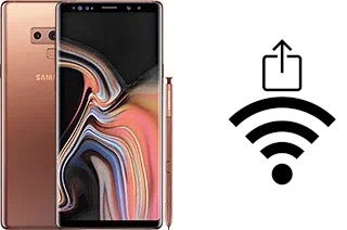 How to generate a QR code with the Wi-Fi password on a Samsung Galaxy Note9