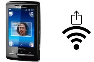 How to generate a QR code with the Wi-Fi password on a Sony Ericsson Xperia X10 mini