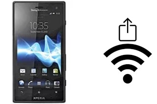 How to generate a QR code with the Wi-Fi password on a Sony Xperia acro HD SOI12