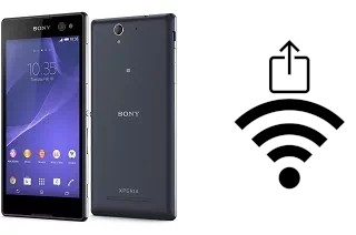 How to generate a QR code with the Wi-Fi password on a Sony Xperia C3 Dual