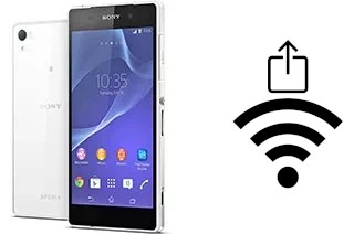 How to generate a QR code with the Wi-Fi password on a Sony Xperia Z2