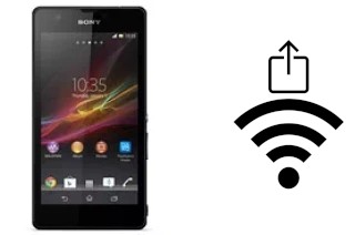 How to generate a QR code with the Wi-Fi password on a Sony Xperia ZR